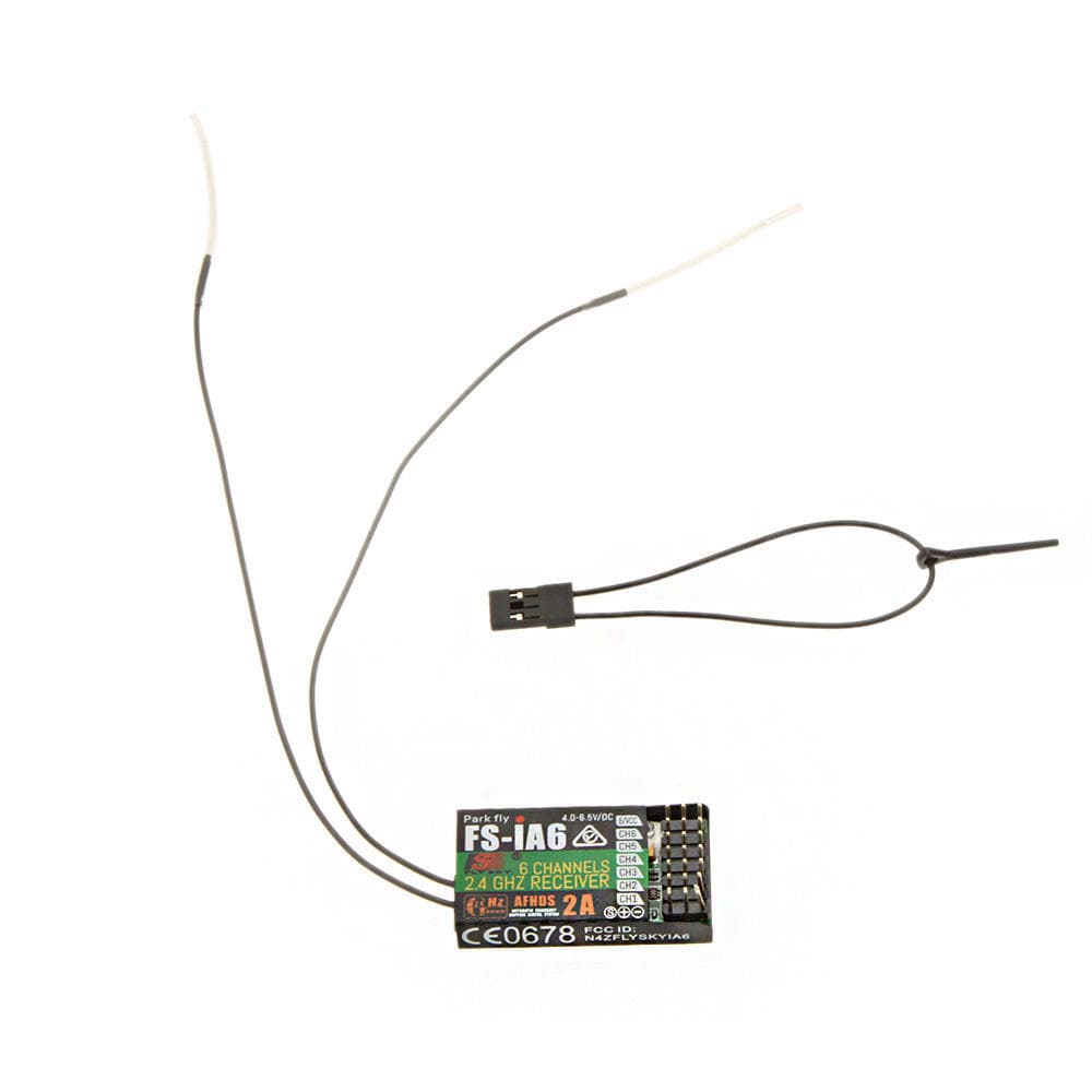 2.4G Flysky FS-iA6 6 Channel Remote Control Receiver with Double Antenna Compatible Flysky i4 i6 black