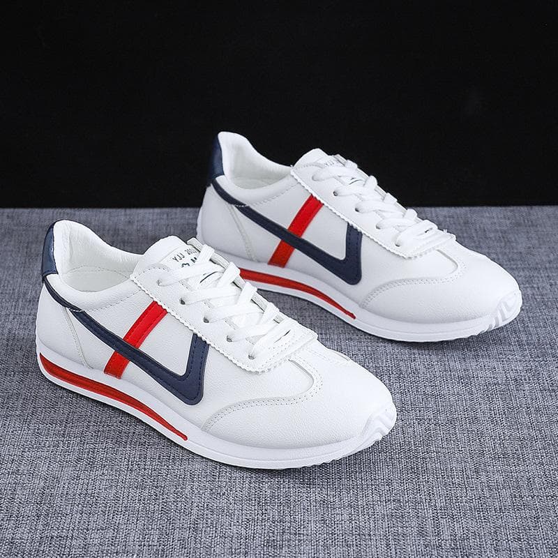Summer New Small White Shoes Female Microfiber Student Forrest Gump Shoes Flat Heel Training Shoes Casual Sports Shoes Women 40