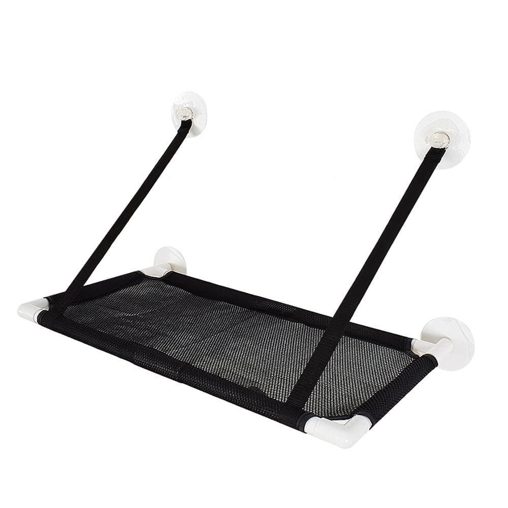 Cat Pet Hanging Bed Window Hammock Breathable Perch Shelf Seat Suction Cup black