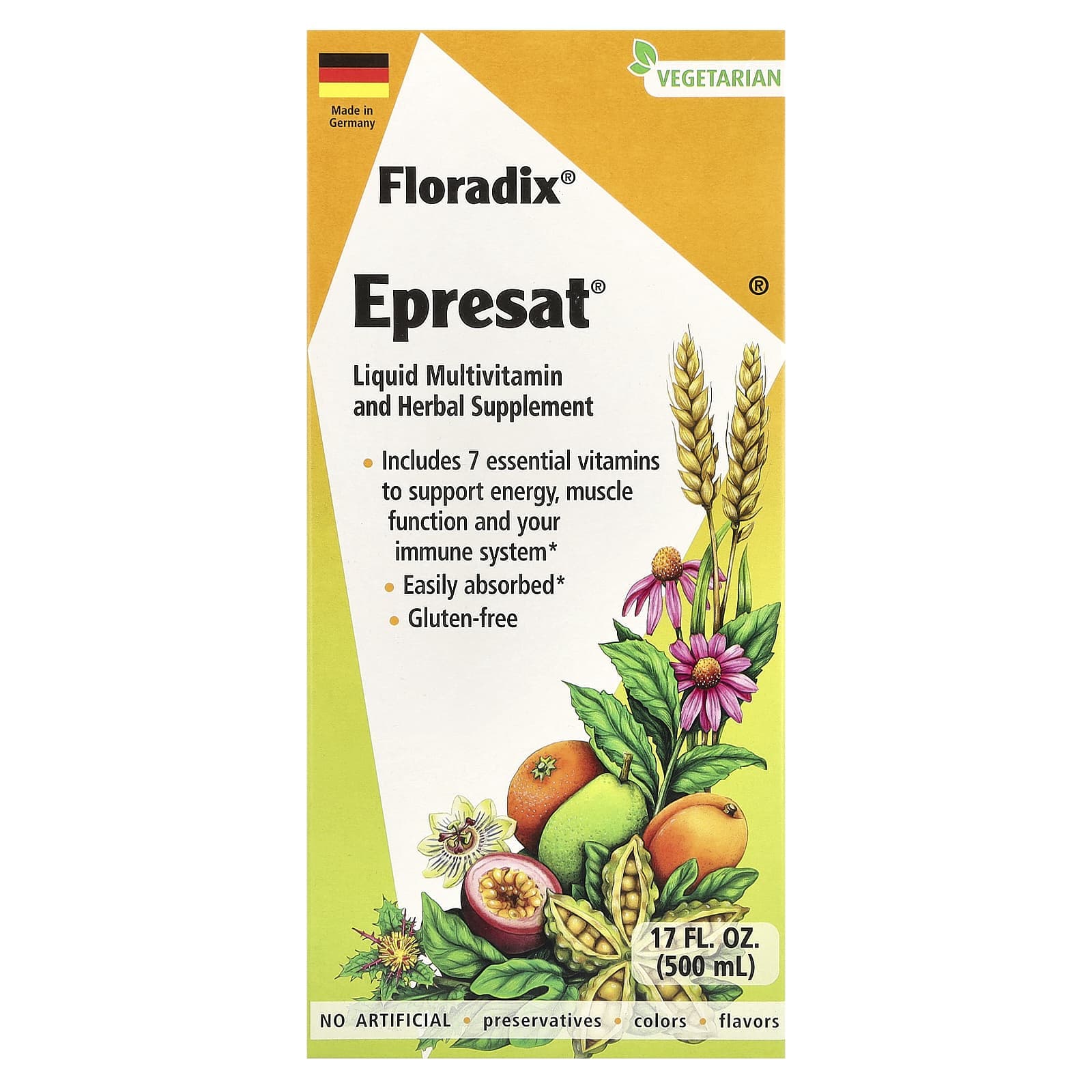 Floradix, Floradix, Epresat, Liquid Herbal Supplement, 17 fl oz (500 ml)