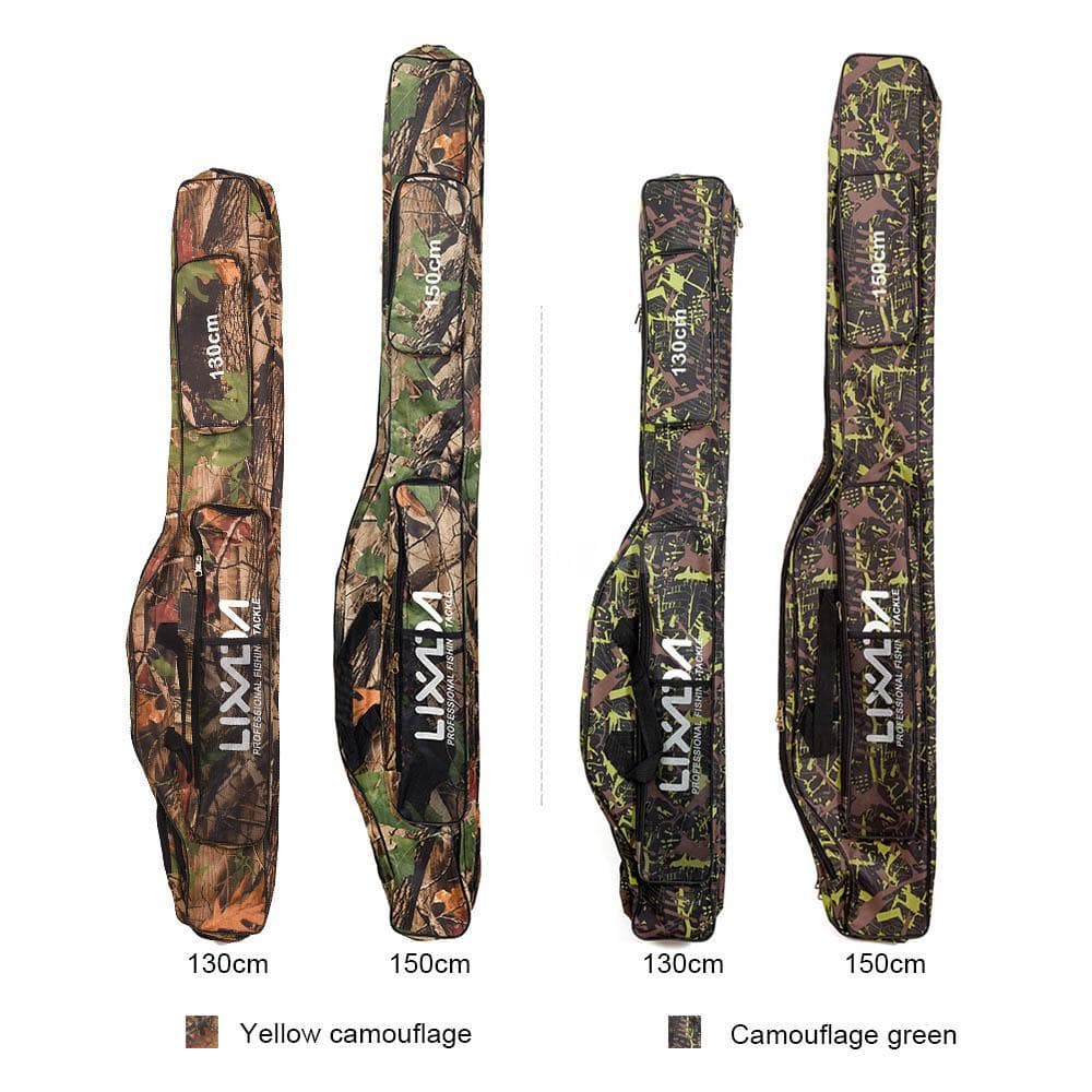Lixada Fishing Bag Fishing Rod Carrier Oxford Fishing Pole Tools Storage Bag Case Fishing Gear 130cm! green