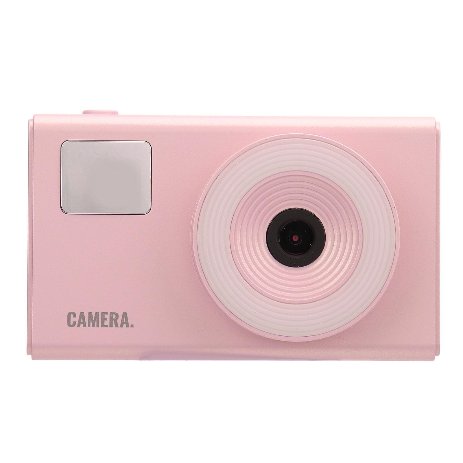 Digital Camera 4K 48MP 2.4 Inch Eye Caring Screen Anti Shake 16X Zoom Autofocus Portable Travel pink