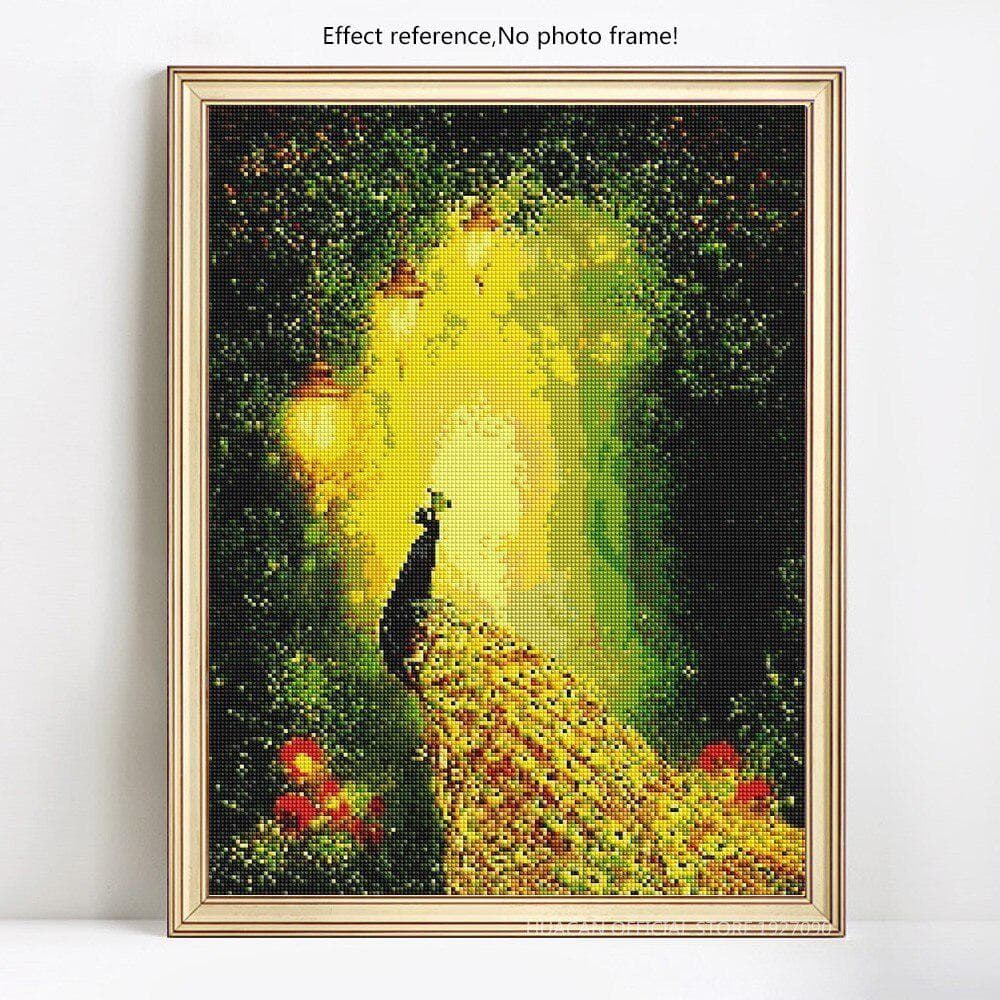 5D DIY Diamond Painting Full Round Animal Peacock Embroidery Sale Rhinestone Picture Diamond 20X30