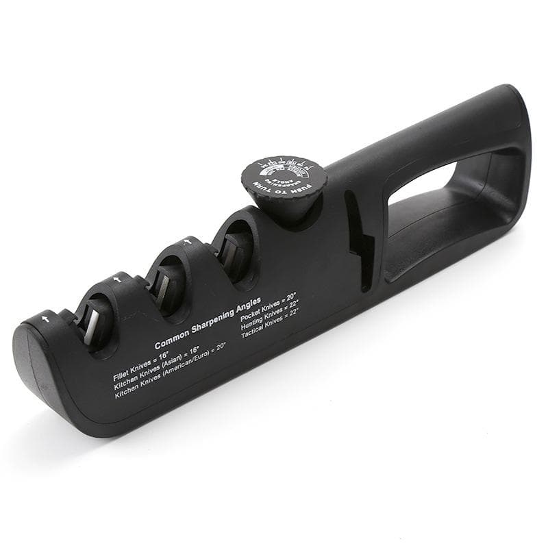 Adjustable Sharpening Angle- Premium Quality Kitchen Knife Sharpener - Handheld Knife Sharpeners for Kitchen Knives & Pocket Knife Sharpener black
