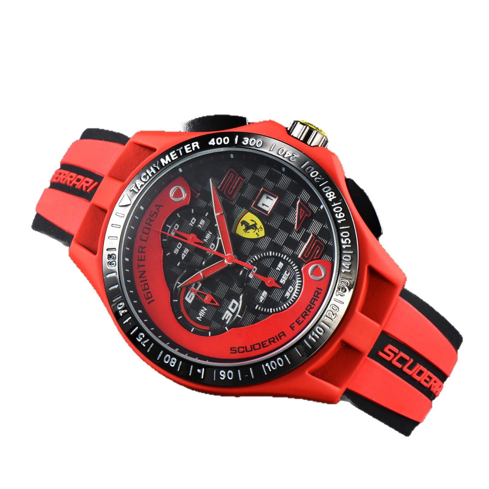 Ferrari Racing Stopwatch Men's Watch with Six-Needle Rubber Strap Model 1
