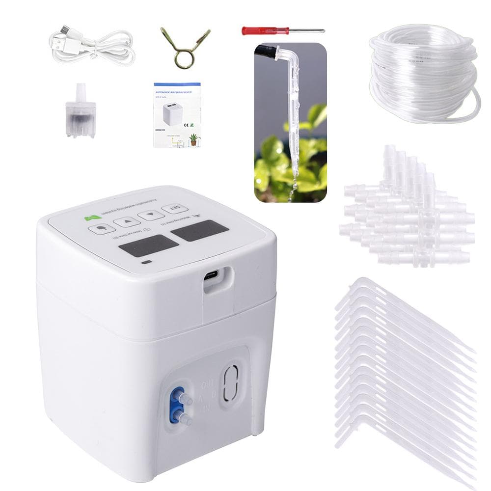 Automatic Watering System Plant Self-Watering Drip Irrigation Kit with LED Display DIY Watering