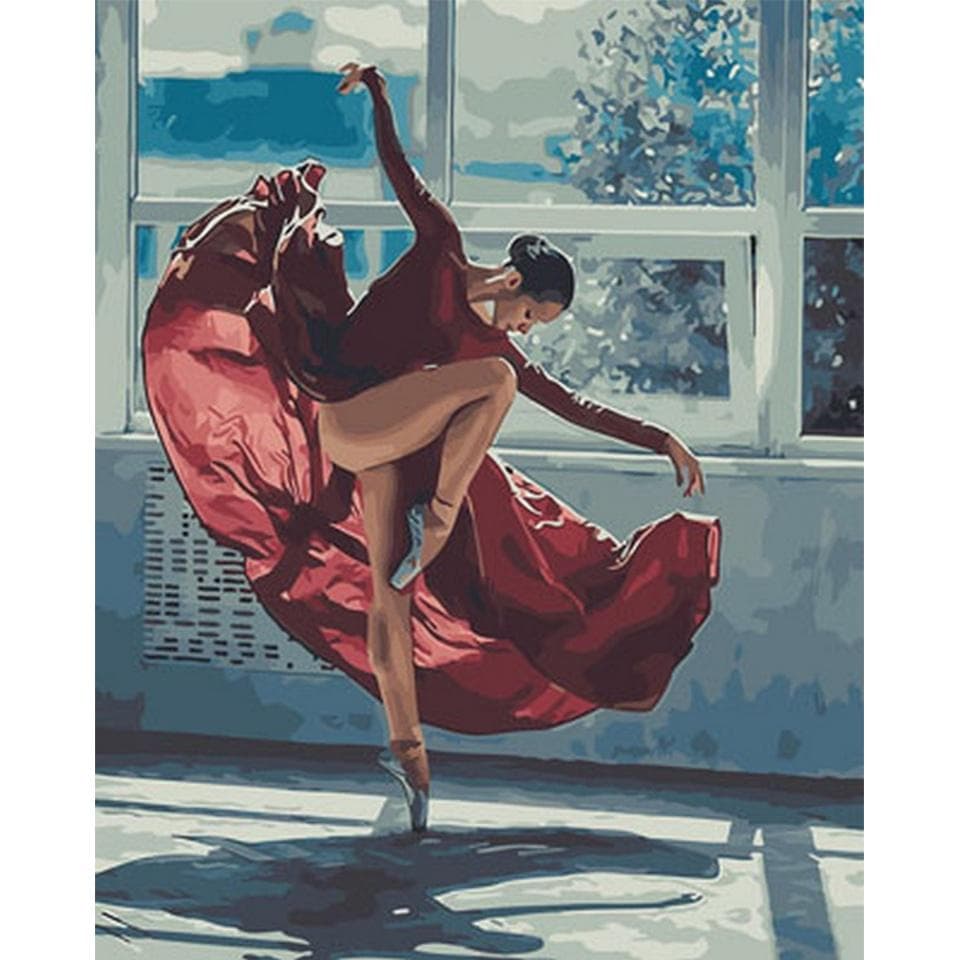 5D DIY Diamond Painting Dancing Girl Needlework Embroidery Cross Stitch Home Decor 20X30CM