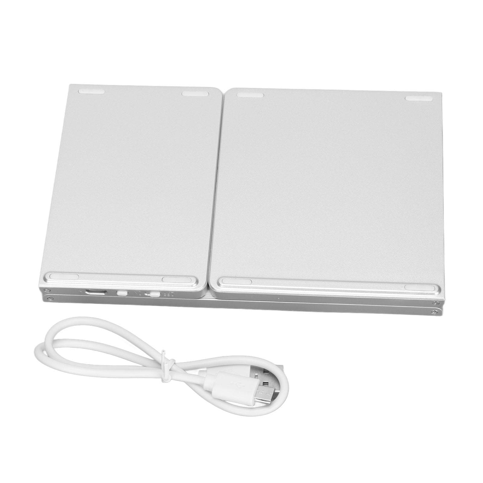 Portable Keyboard Lock Screen Function High Security Three Folds Design Mini Pocket Size Keyboard silver