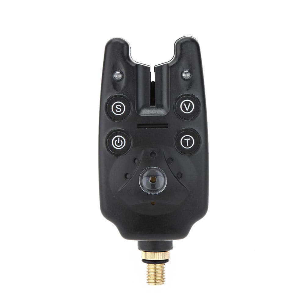 Lixada 2 LEDs Water Resistant Adjustable Tone Volume Sensitivity Sound Alert Fishing Bite Alarm black