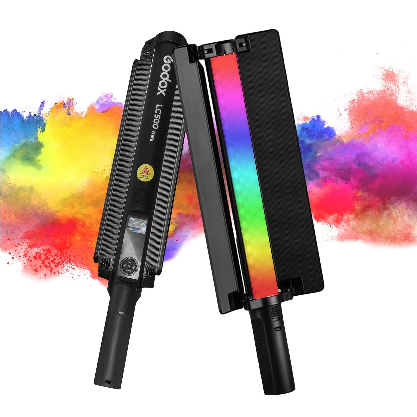 GODOX MINI LC500R 20W RGB Handheld Photography Lamp Portable LED Light LED Wand 2470mAh Battery black