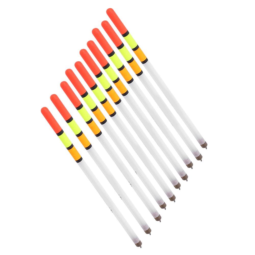 10 pcs Durable Plastic Fishing Floats Bobber Stick Tube Multi Purpose Fish Feed Baits Accessories