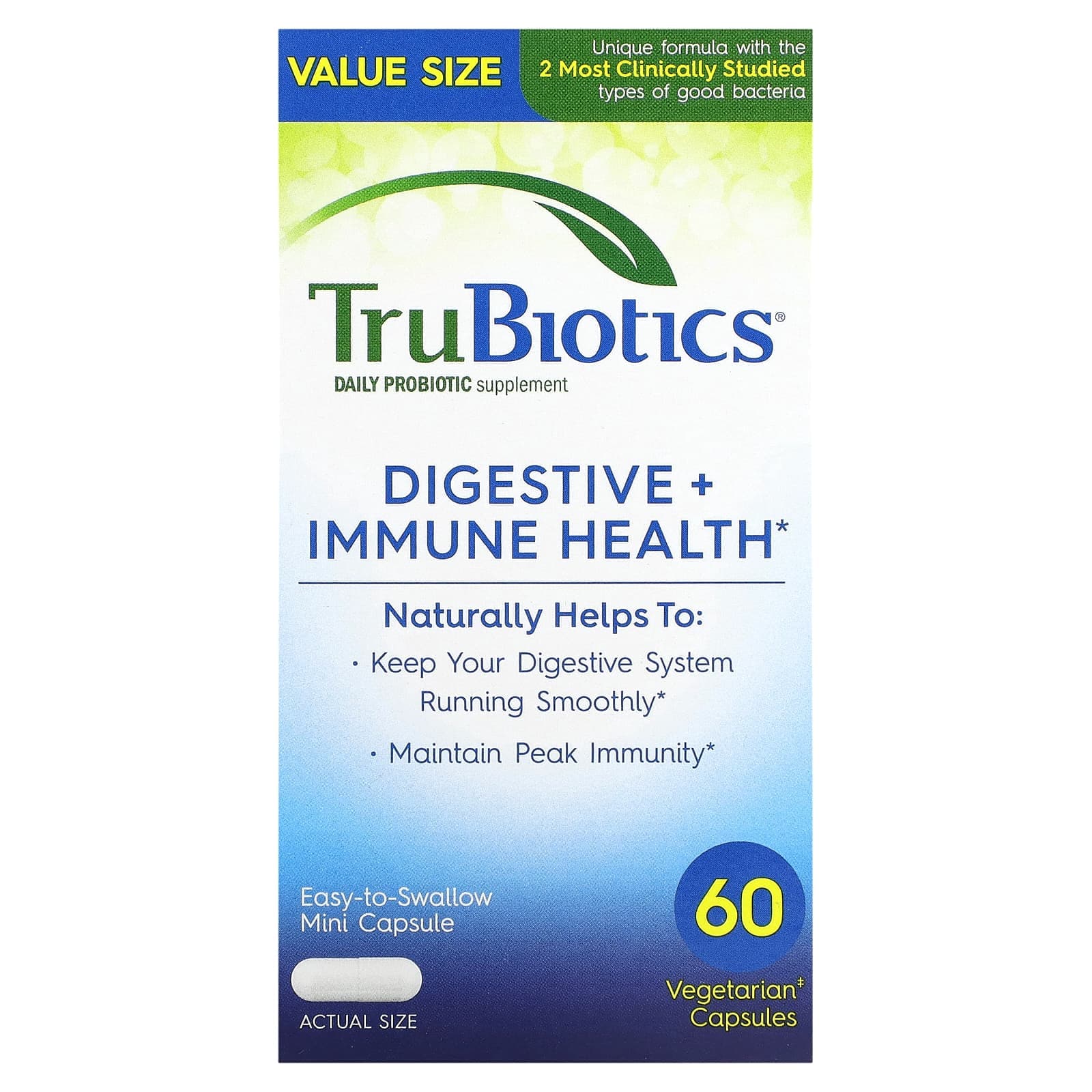 TruBiotics, Digestive and Immune Health, 60 Veggie Capsules