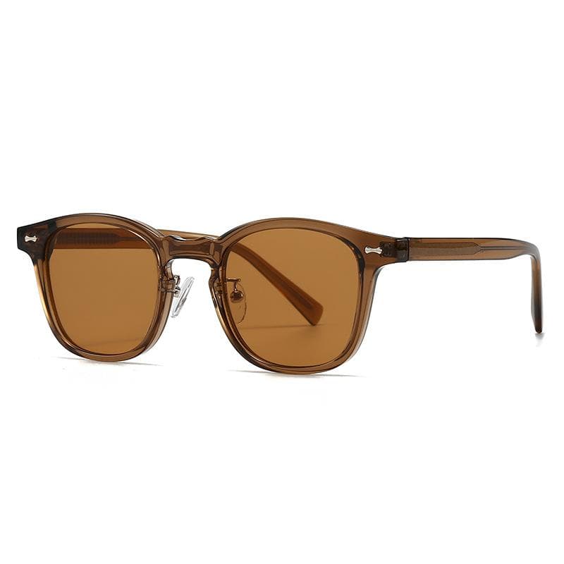 New Fashion Vintage Small Round Frame Sunglasses for Men Women High Quality UV400 Black Lens Goggles Shades