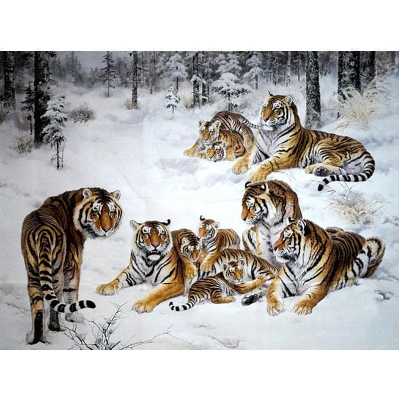 5D Diy Diamond Painting Animal tiger Diamond Pictures Cross Stitch 3D Rhinestone Embroidery Decor 20X30CM