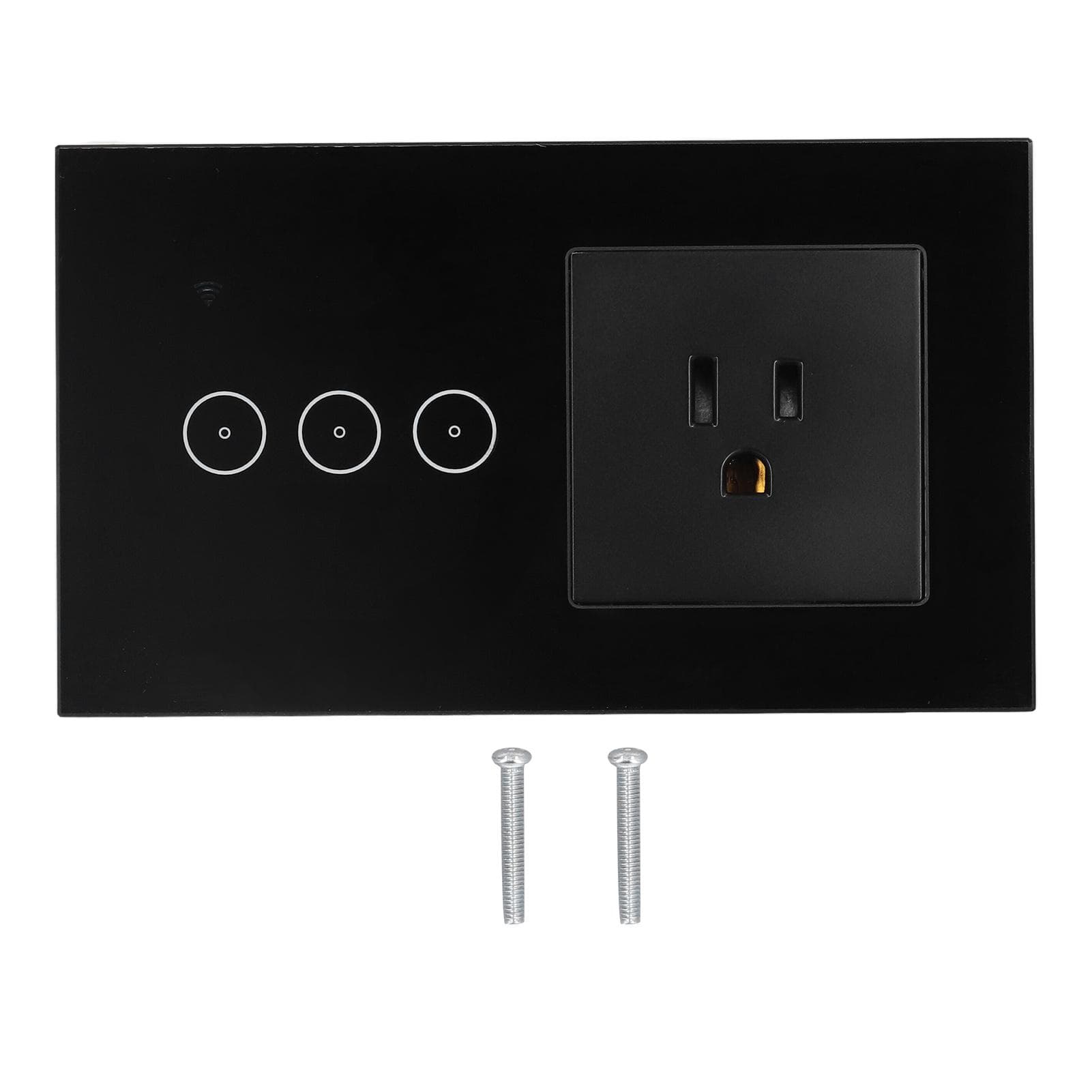 10A 3 Gang Smart Switch Socket Multifunctional Wall Panel Switch WiFi Switch Socket  95?/AC