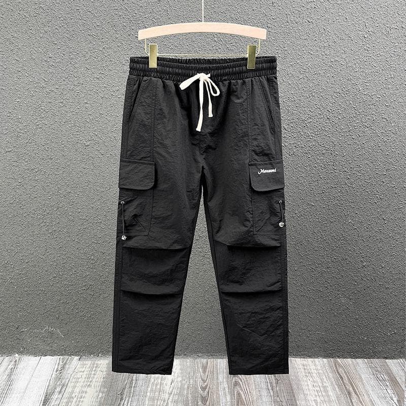 Niche Pleated Design Casual Pants for Men's New Style Handsome Loose Work Trousers 2XL
