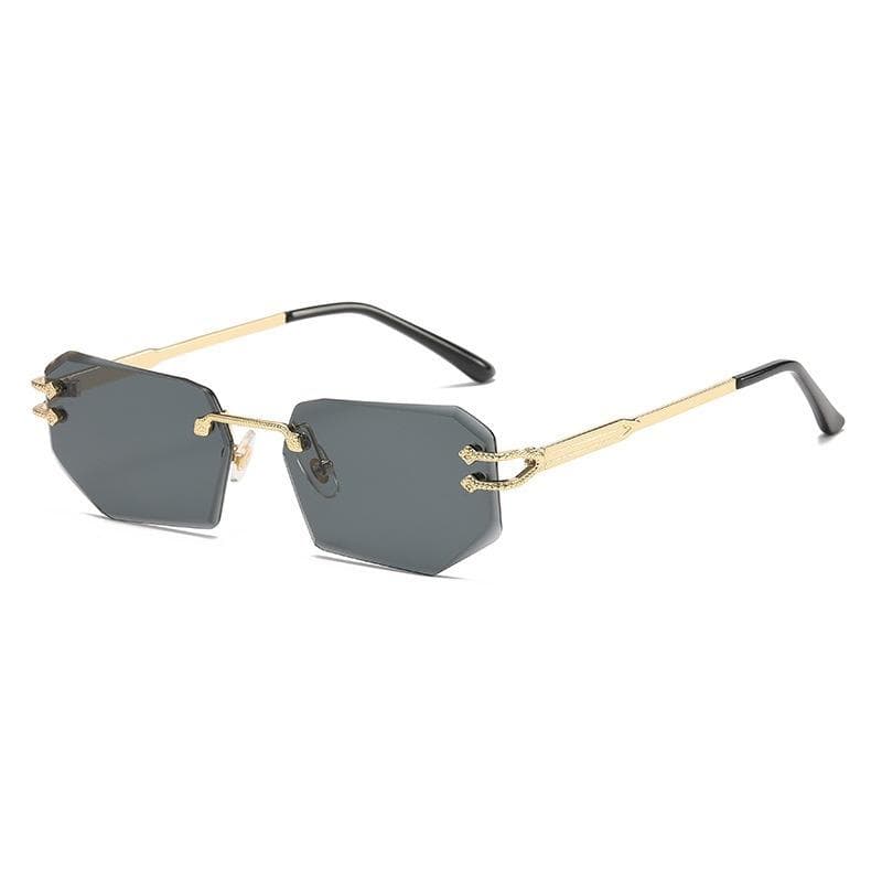 Serpentine Metal Personalized Trimmed Sunglasses Fashion Frameless Glasses Street Photography Trendy