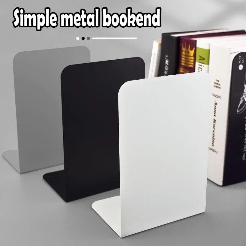 Simple ins wind book stand metal desktop book stand student book block large thickened 2 pieces storage rack stationery black black