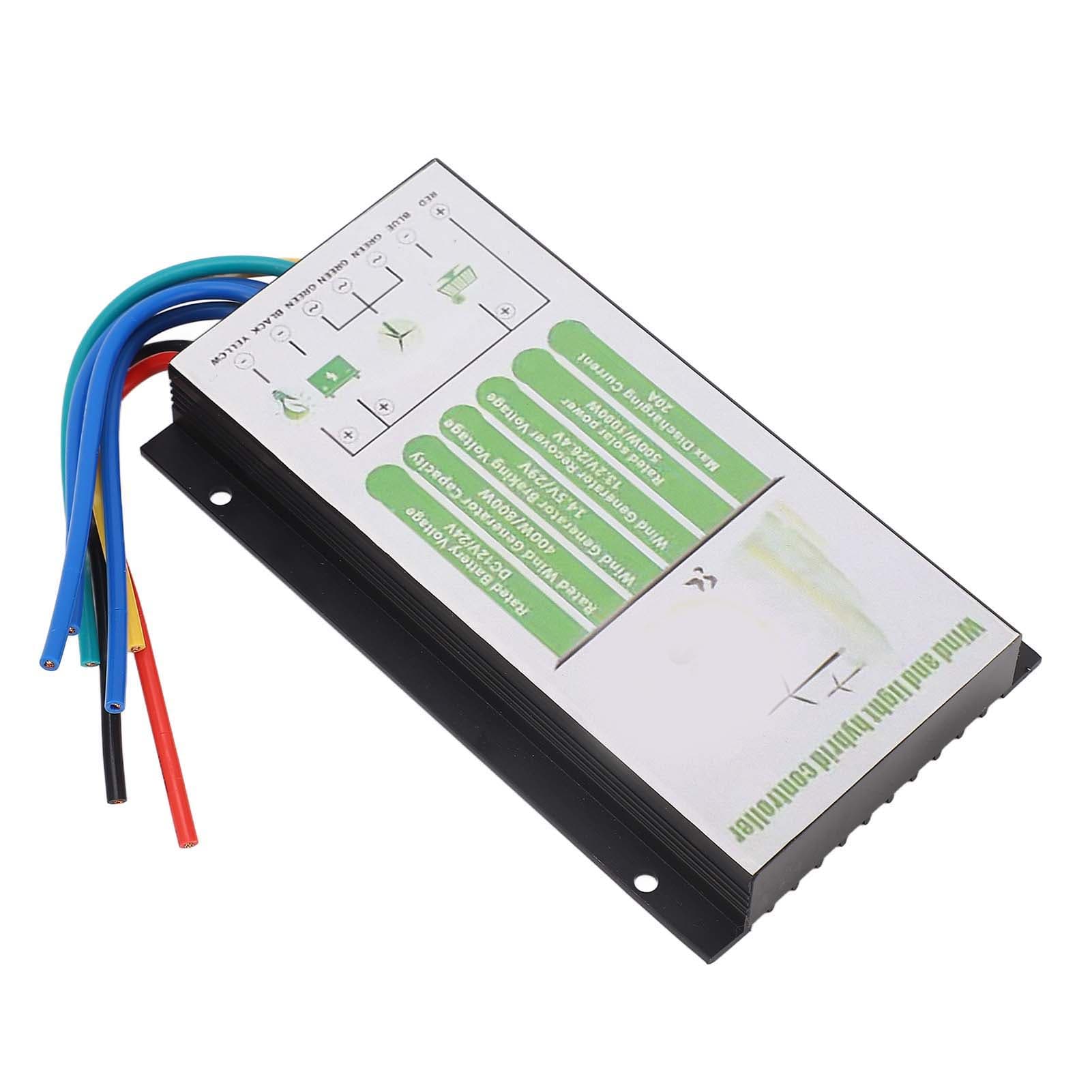 Wind Solar Hybrid Charge Controller 12V 24V Battery Auto PWM 20A Maximum 800W Turbine and 1000W