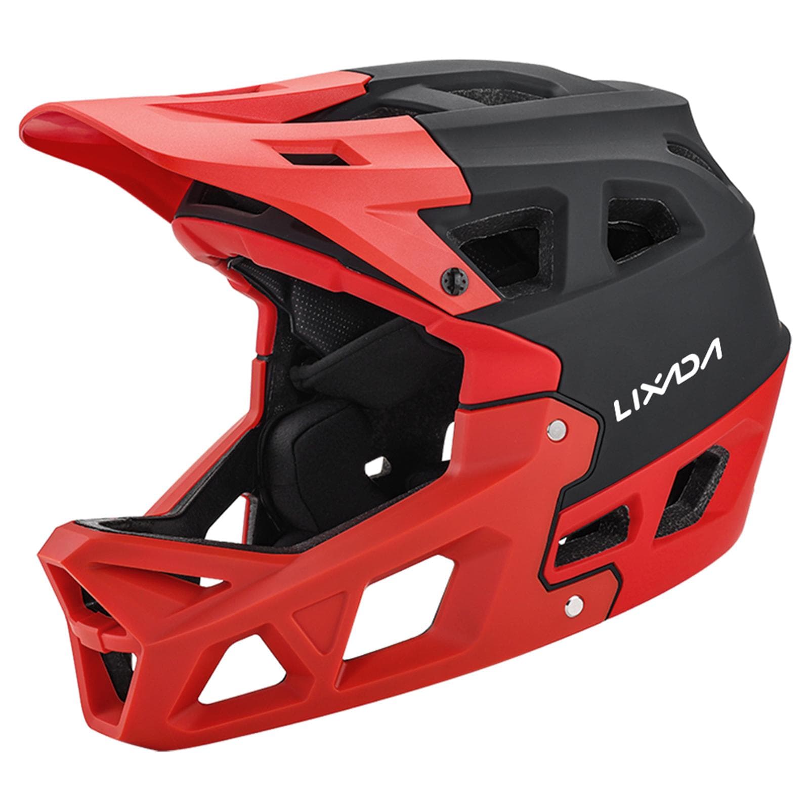 Full Face Mountain Bike Helmet Adult Racing Downhill MTB Helmet for Men/Women Adult Mountain Bike M red/black
