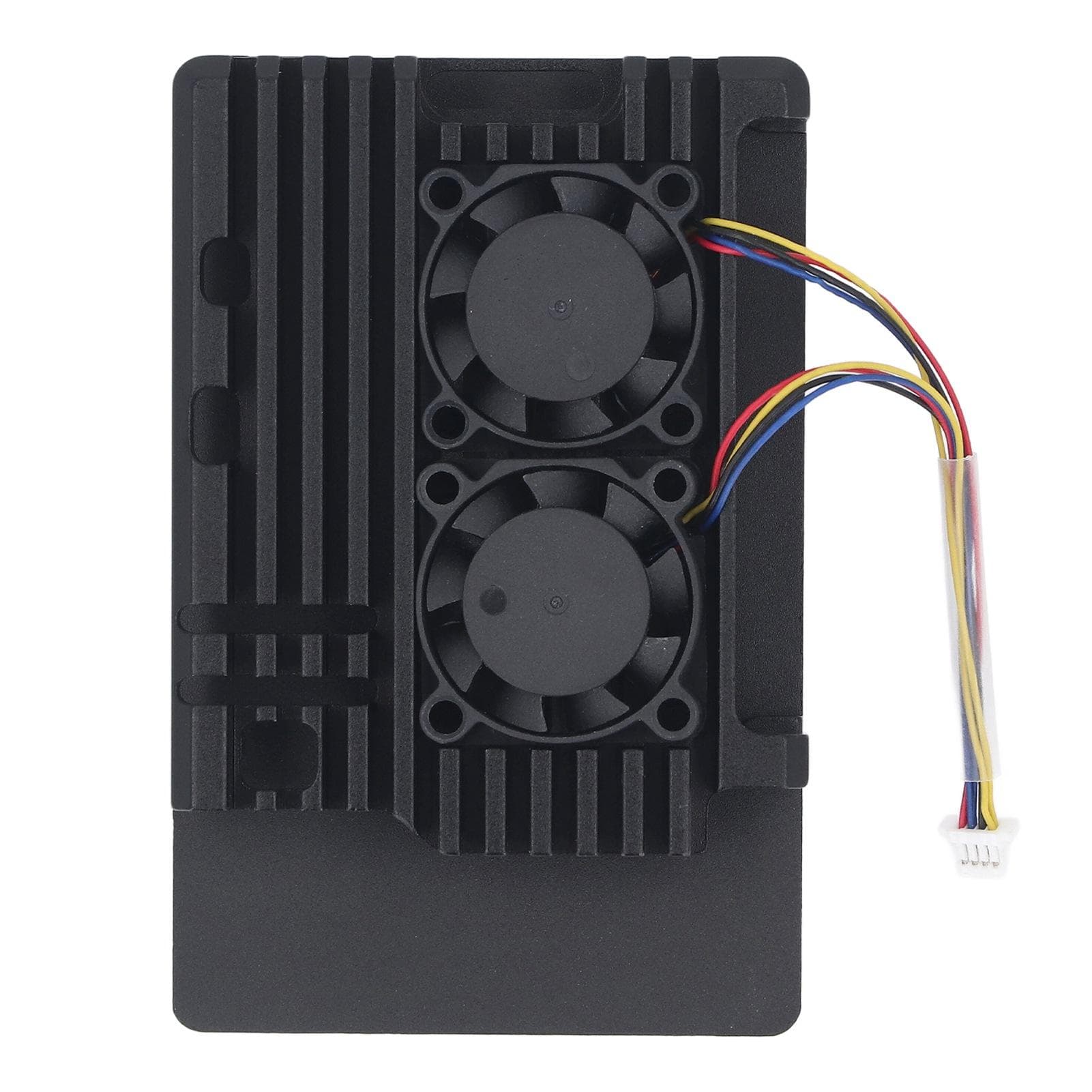 Aluminum Heatsink with Dual Cooling Fan 5V Metal Heatsink Cooler Case for RasPi 5B