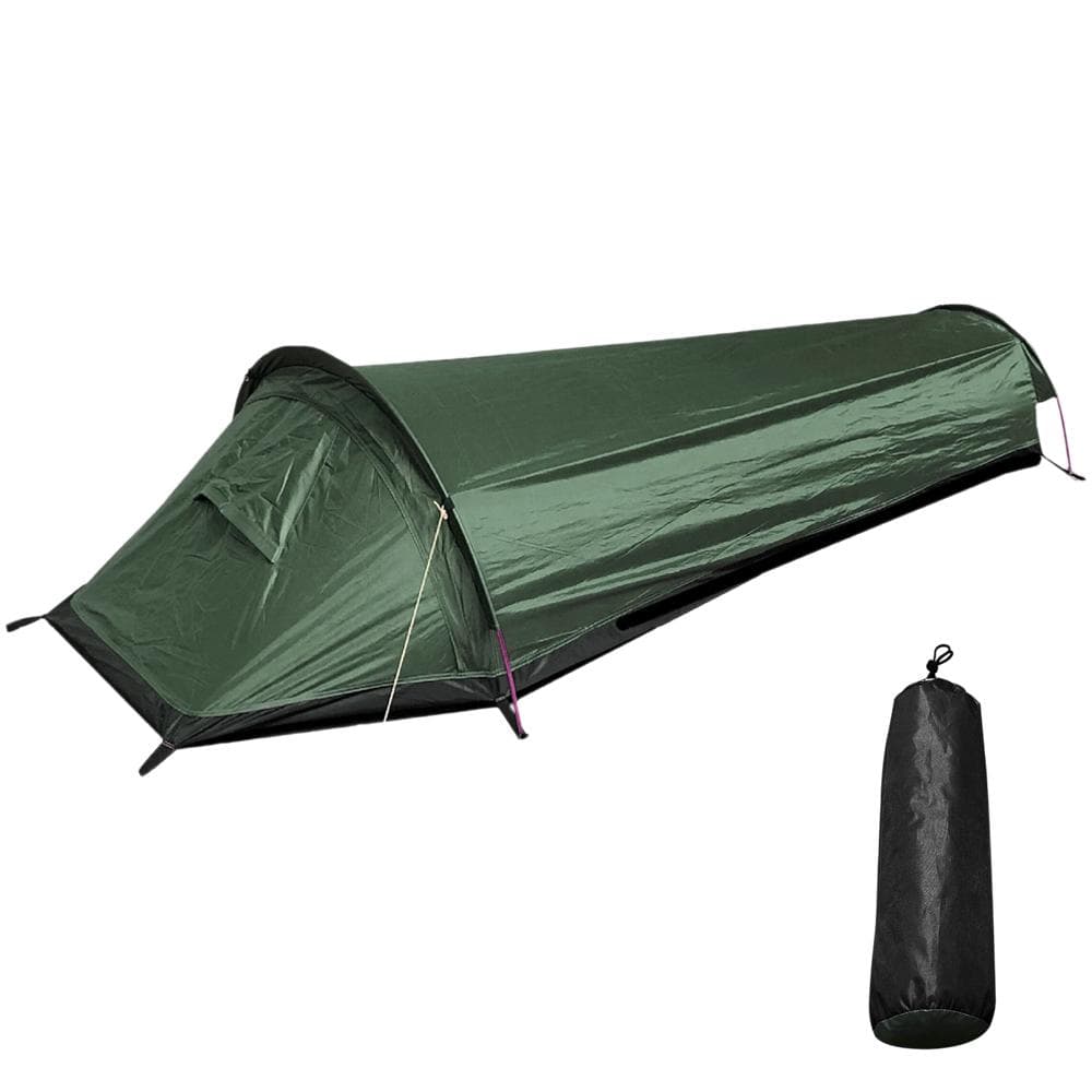 Backpacking Tent Outdoor Camping Sleeping Bag Lightweight Single Person army green