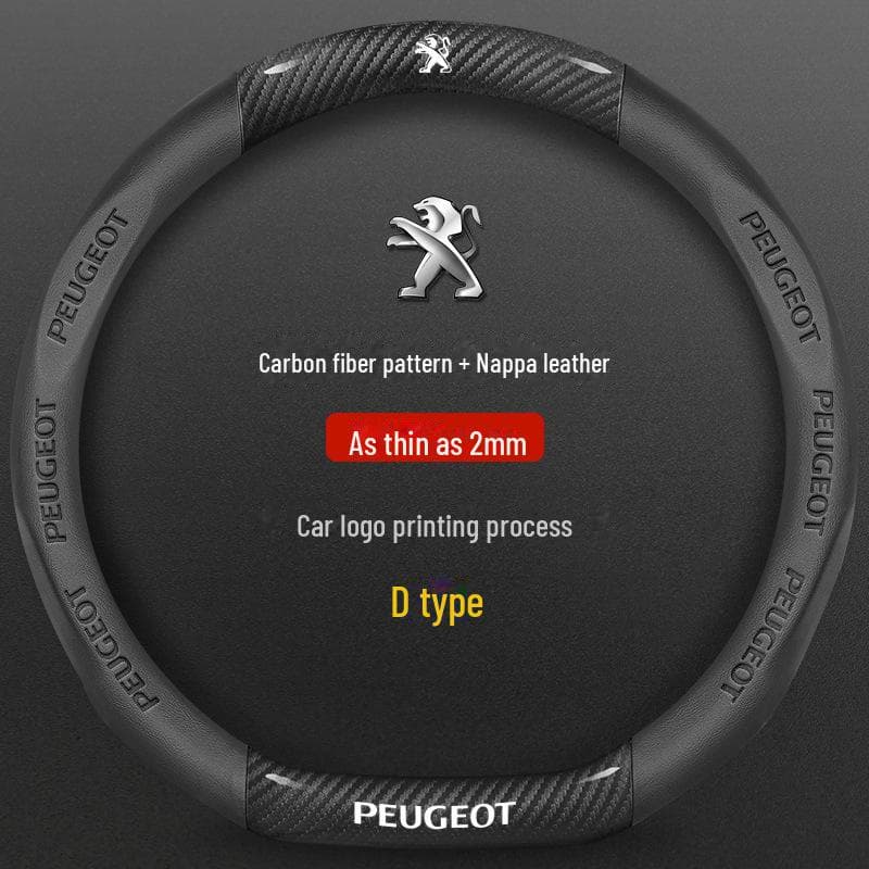 Peugeot Steering Wheel Cover for 206, 207, 301, 307, 308, 408, 508L - All Seasons 38 cm