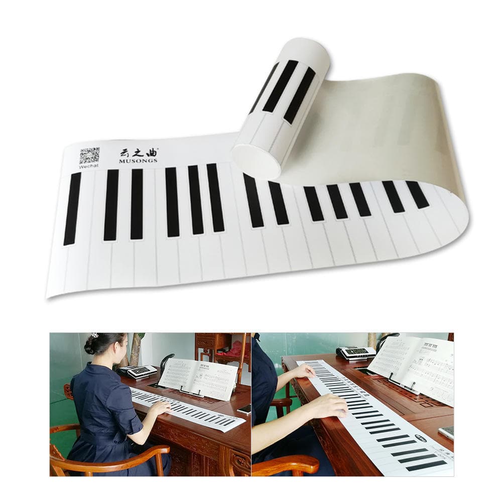 Classic Version 88 Key Keyboard Piano Finger Simulation Practice Guide Teaching Aid Note Chart for B International Version