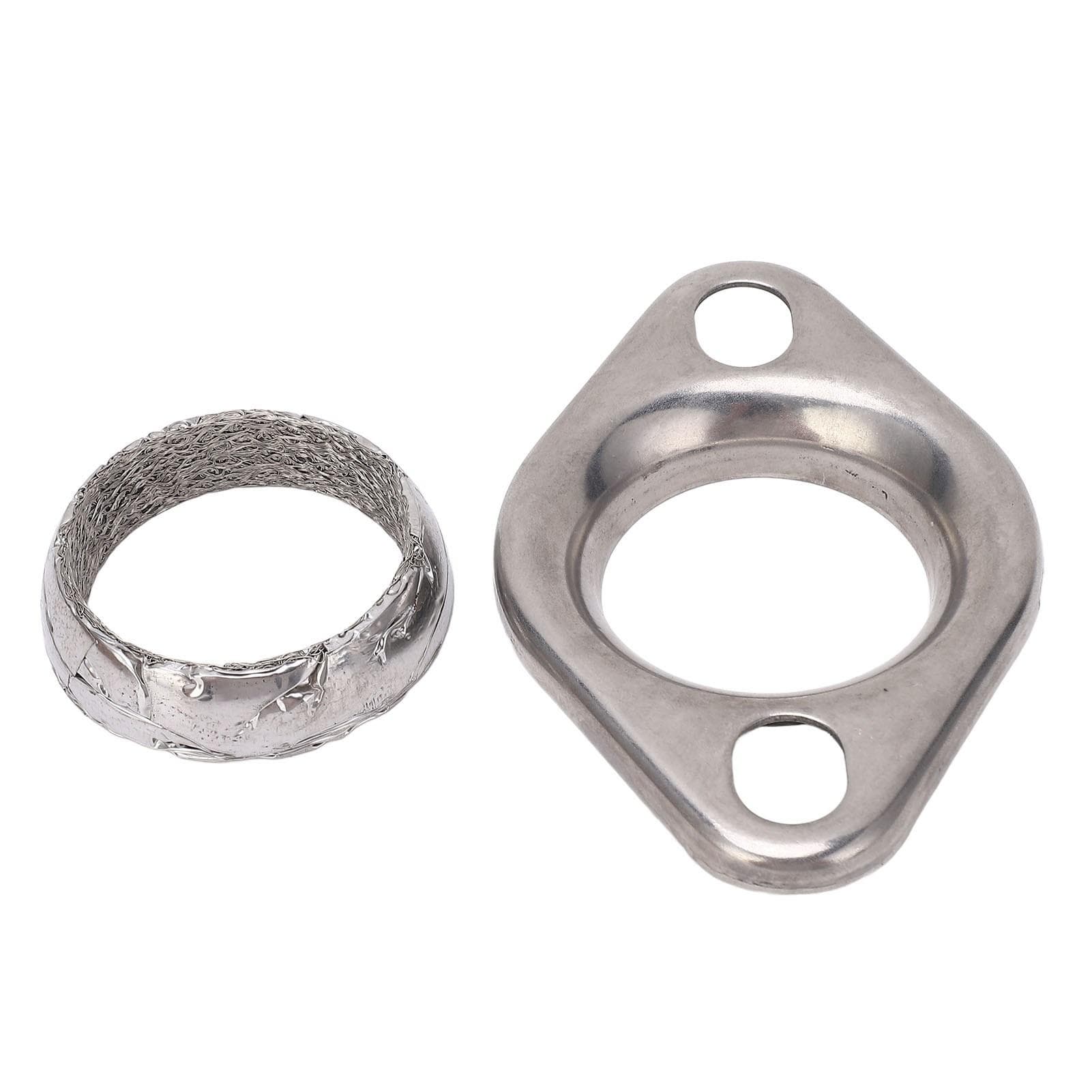 2inch 2 Bolt Exhaust Header Collector Flange with Gasket Stainless Steel Oval Exhaust Pipe Flange