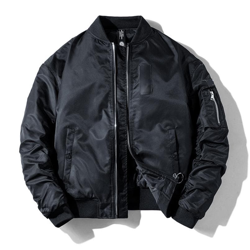2023 Spring Autum MA1 Bomber Jacket Men Women Oversized Plus Size Flight Pilot Baseball Coat Male Military Couple Streetwear M black