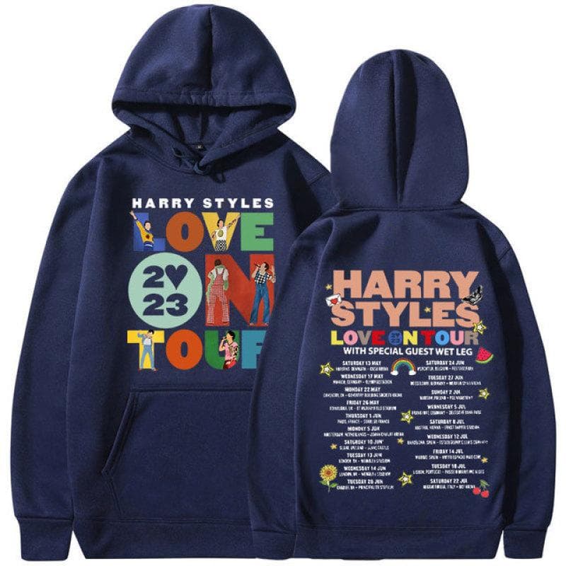 2023 Love on Tour Concert Hoodie Harajuku Hip Hop Oversized Hoodies Unisex Y2k Clothes Long Sleeve Hooded Sweatshirts Streetwear L