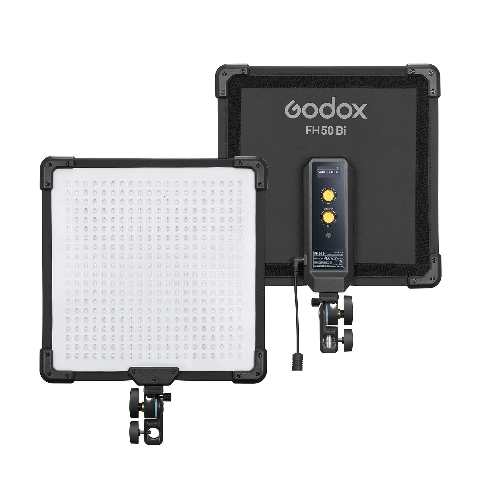 GODOX FH50Bi Flexible LED Light 62W Bi-color Photography Light 2800K-6500K CRI more than 97 with 11 Lighting US Plug black