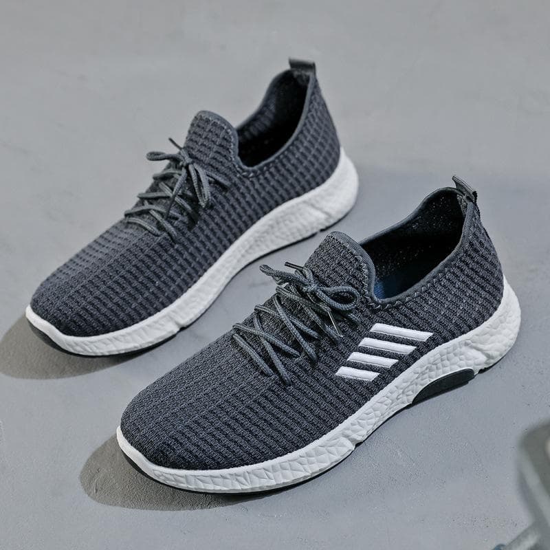 Sports Shoes Men's Spring and Summer New Men's Casual Shoes Middle-aged and Elderly Breathable Non-slip Men's Shoes Flying Woven Shoes 44