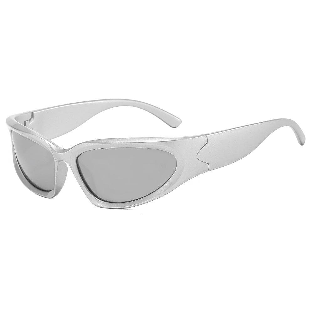 Punk Sunglasses Women Men UV400 Wrap Around Sun Glasses Designer Brand Fashion Eyewear Goggles Shades One Piece MULTI