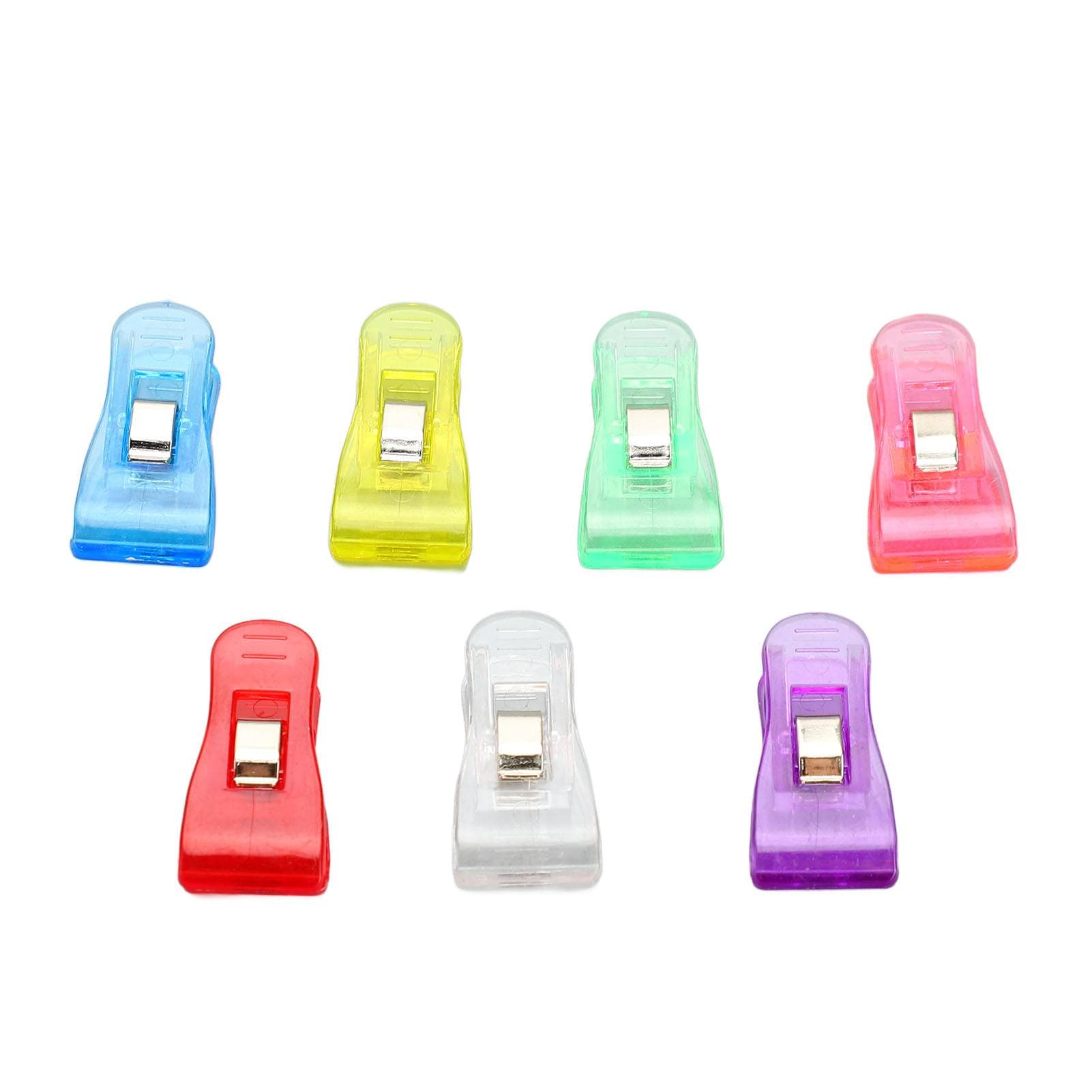 100 Pcs Plastic Clip Colorful Clear Clothespins Photos Crafts Memos Towels Clips for Home School