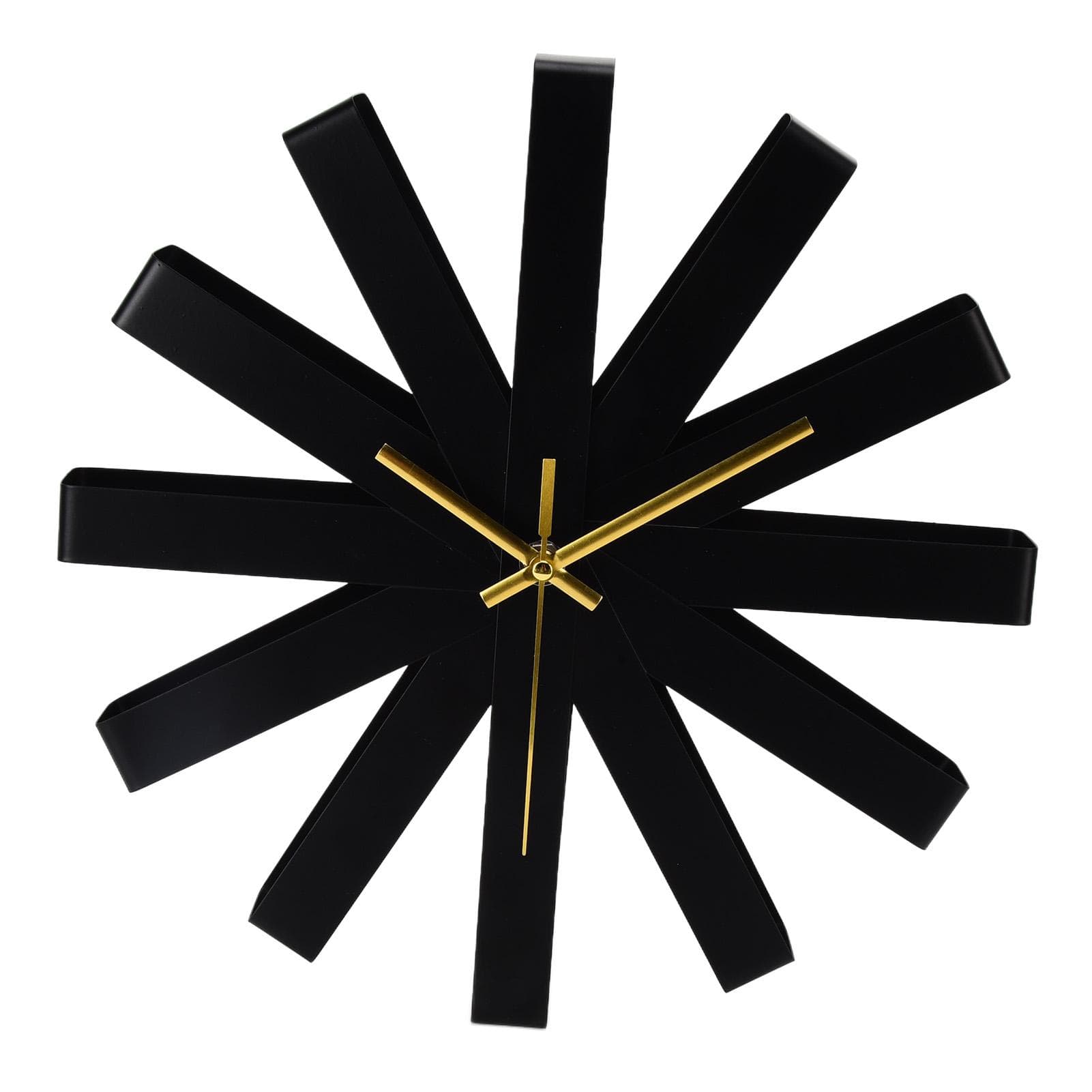 Living Room Clock Stainless Steel Silent Movement Creativity Wall Clock Modern DecorBlack black