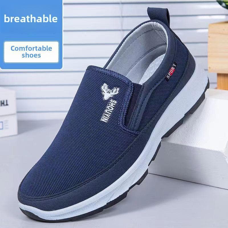 Men's Non-Slip Wear-Resistant Soft-Soled Walking Shoes - Comfortable, Breathable, Casual Spring/Autumn Footwear 45 blue