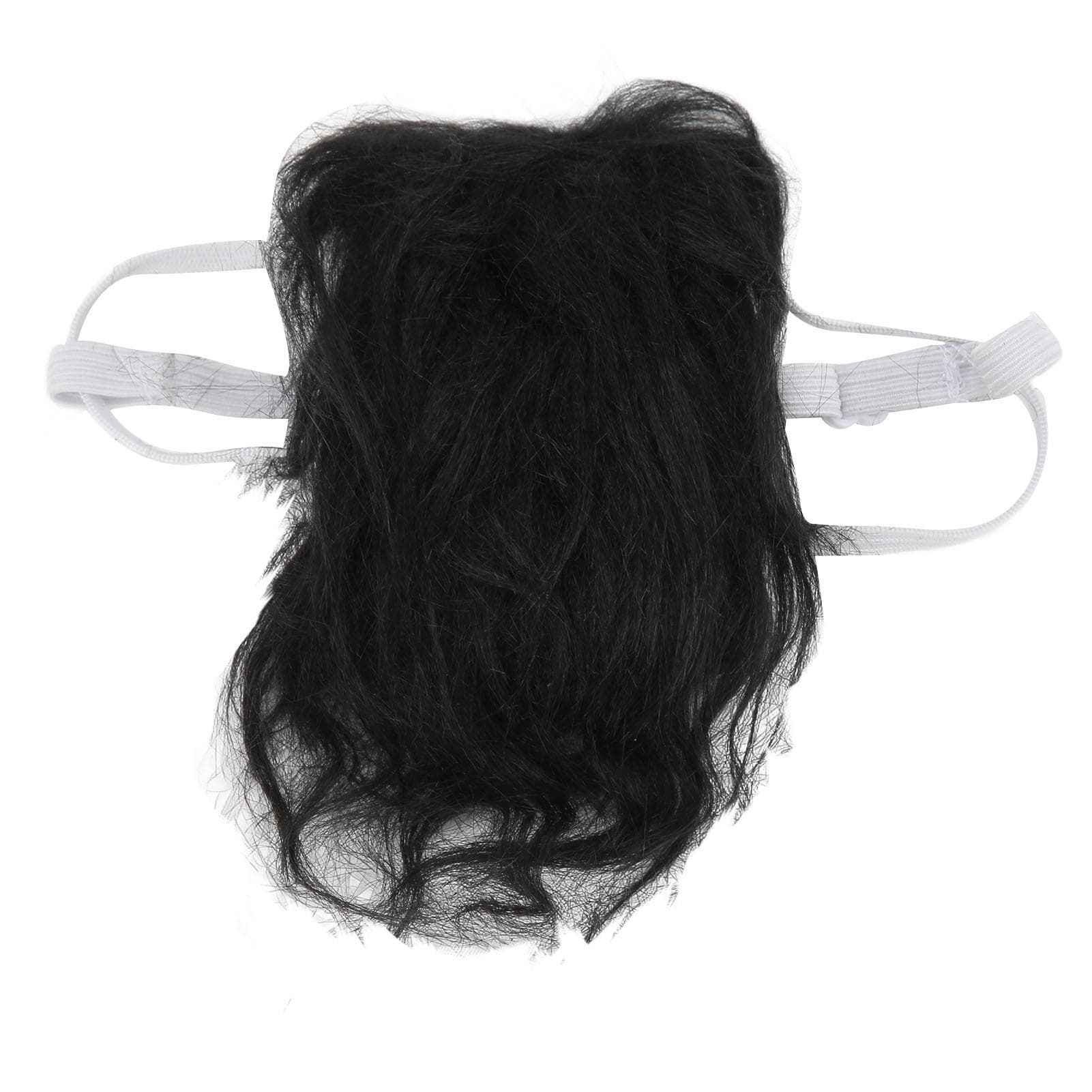 Pet Wig Pet Messy Hair Headdress to Wear Dress Up Halloween Supplies for Dogs and CatsBlack black