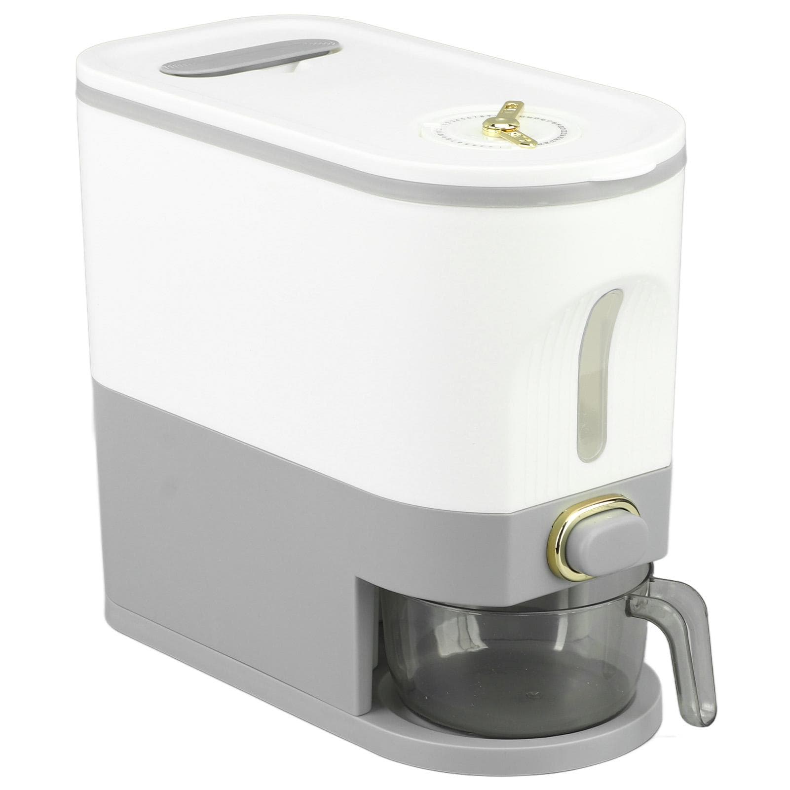 Rice Dispenser Transparent Sealed Press Type Grain Storage Box Rice Storage Bin for Kitchen Large S