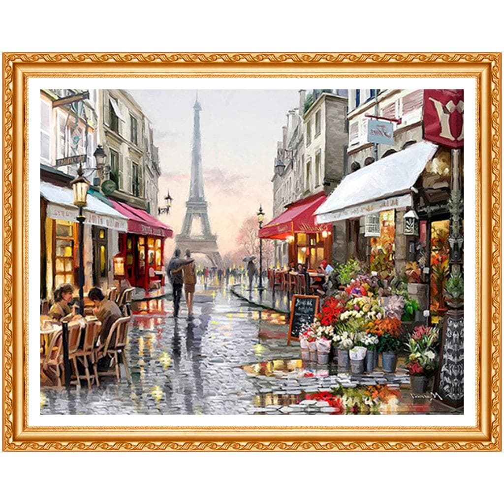 Diamond Embroidery Diamond Painting Cross Stitch Landscape Kits City Street Crafts 3D DIY Home Decor 20X30CM