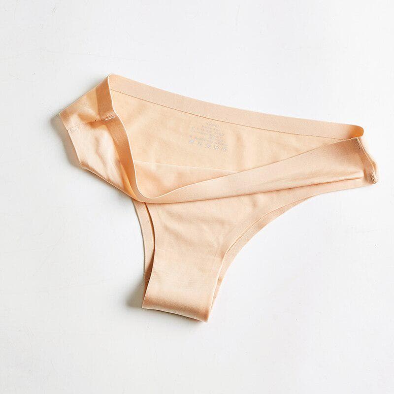 Seamless Panties Women Briefs Nylon Ultra-thin G-string Thongs Low Rise Lingerie Ice Silk Briefs M