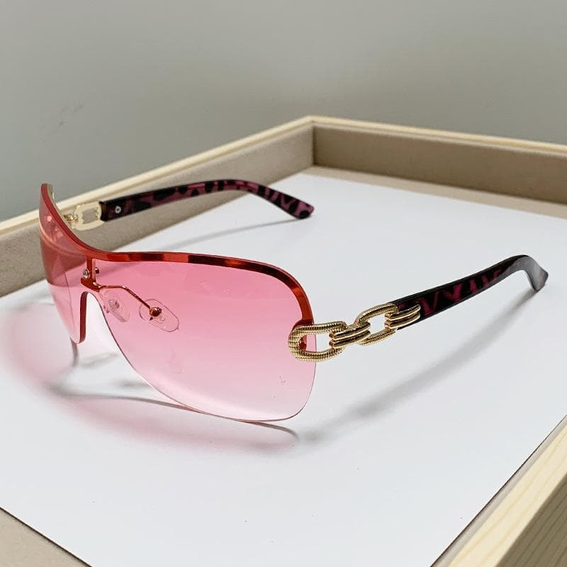 New Y2K Sports Punk Sunglasses Women Luxury Designer Colorful Mirror UV400 Gafas De Sol Fashion Eyewear As shown in the figu