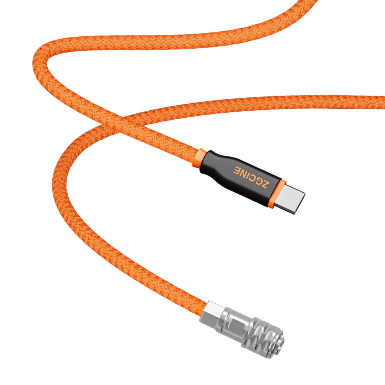 ZGCINE PD-BMD USB-C to 2-Pin BMPCC Power Cable 60cm Length with Braided Wire Compatible with orange