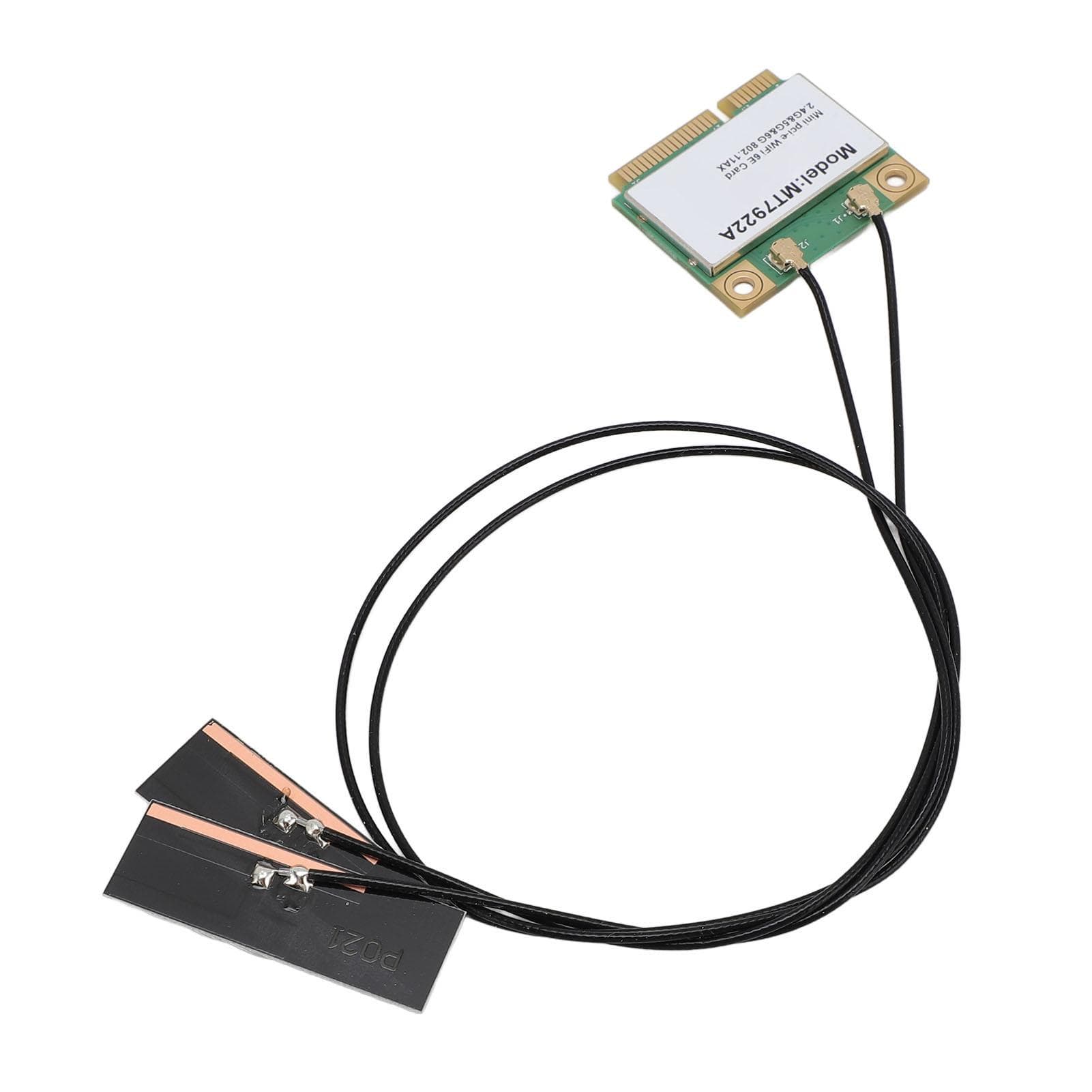 Wireless Network Card MT7922A WIFI6E 5374Mbps 2.4G 5G 6G 3 Band Gigabit Ethernet Card with MiniPCIe With Antenna