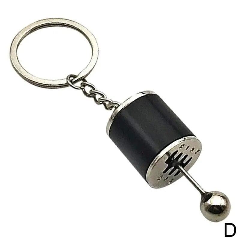 Mini Turbo Turbocharger Keychain Car-styling Keyring Gear Gearbox Pendant Keychain Stick Knobs Keyring Shift Metal Key Ring black