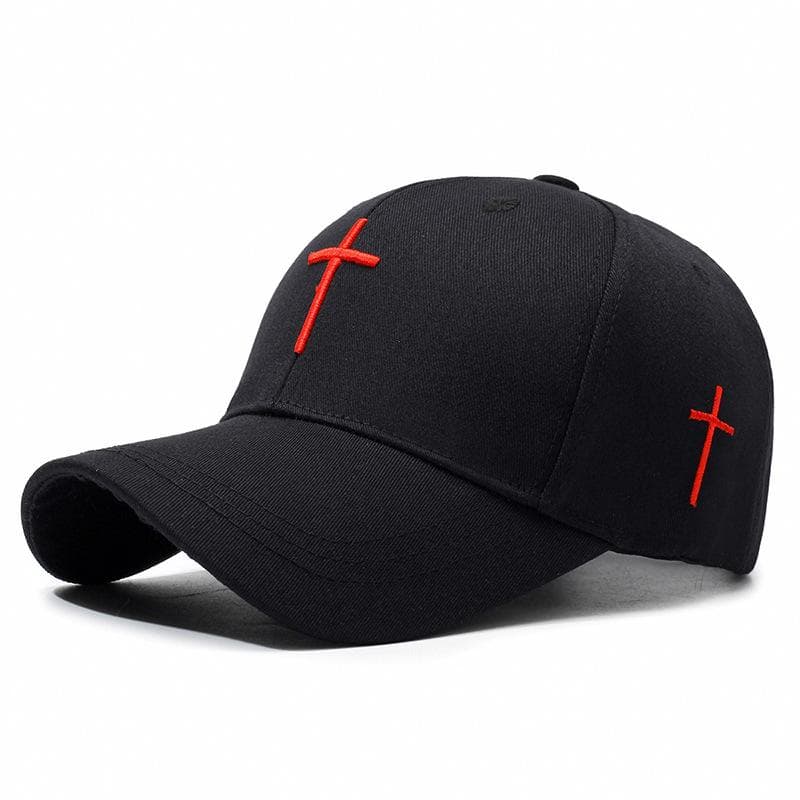 Spring New Arrival Cross 3D Embroidery Baseball Cap. It's suitable for both men and women, perfect for outdoor sun protection.
