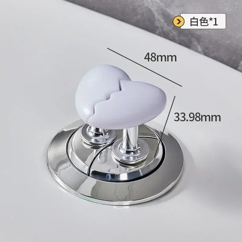 Heart Shape Toilet Presser Love Toilet Press Button Bathroom Water Tank Buttons Push Switch Bathing Room Decor Nail Protector white