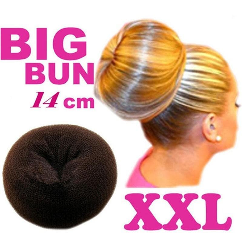 14CM Big Hair Bun Princess Donuts Meatball Headwear Hair Accessories Headband Hair Wear beige