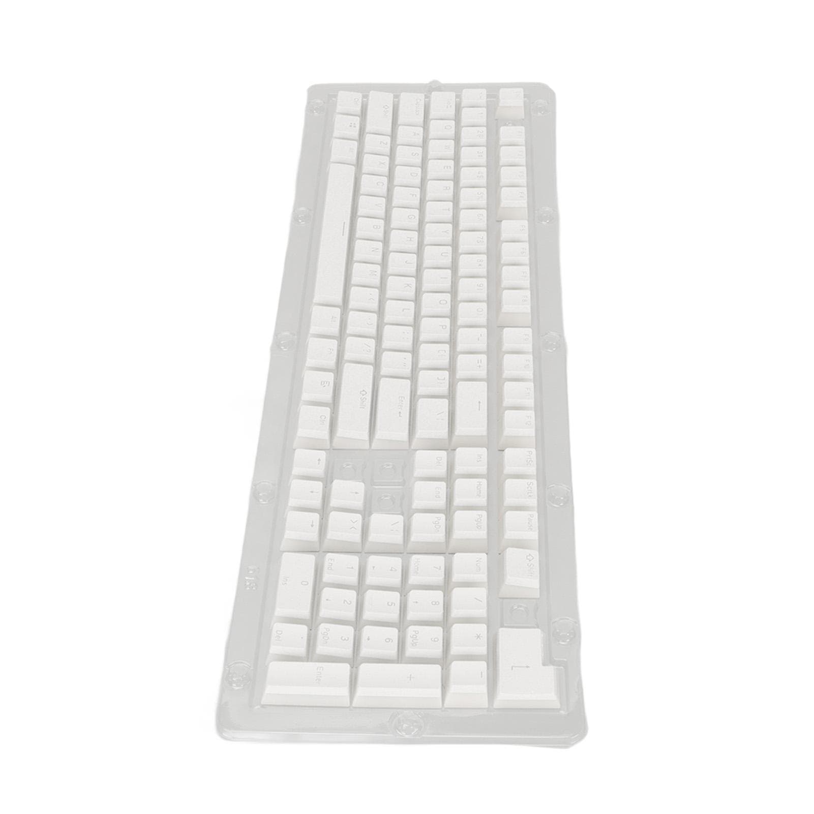 PBT Keycaps High Low Layout Double Layer 2 Color 108 Keys Mechanical Keyboards for 61 87 104 108 white