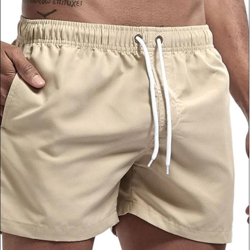 Summer men's beach trousers loose large size quick-drying casual shorts fashionable M dark brown